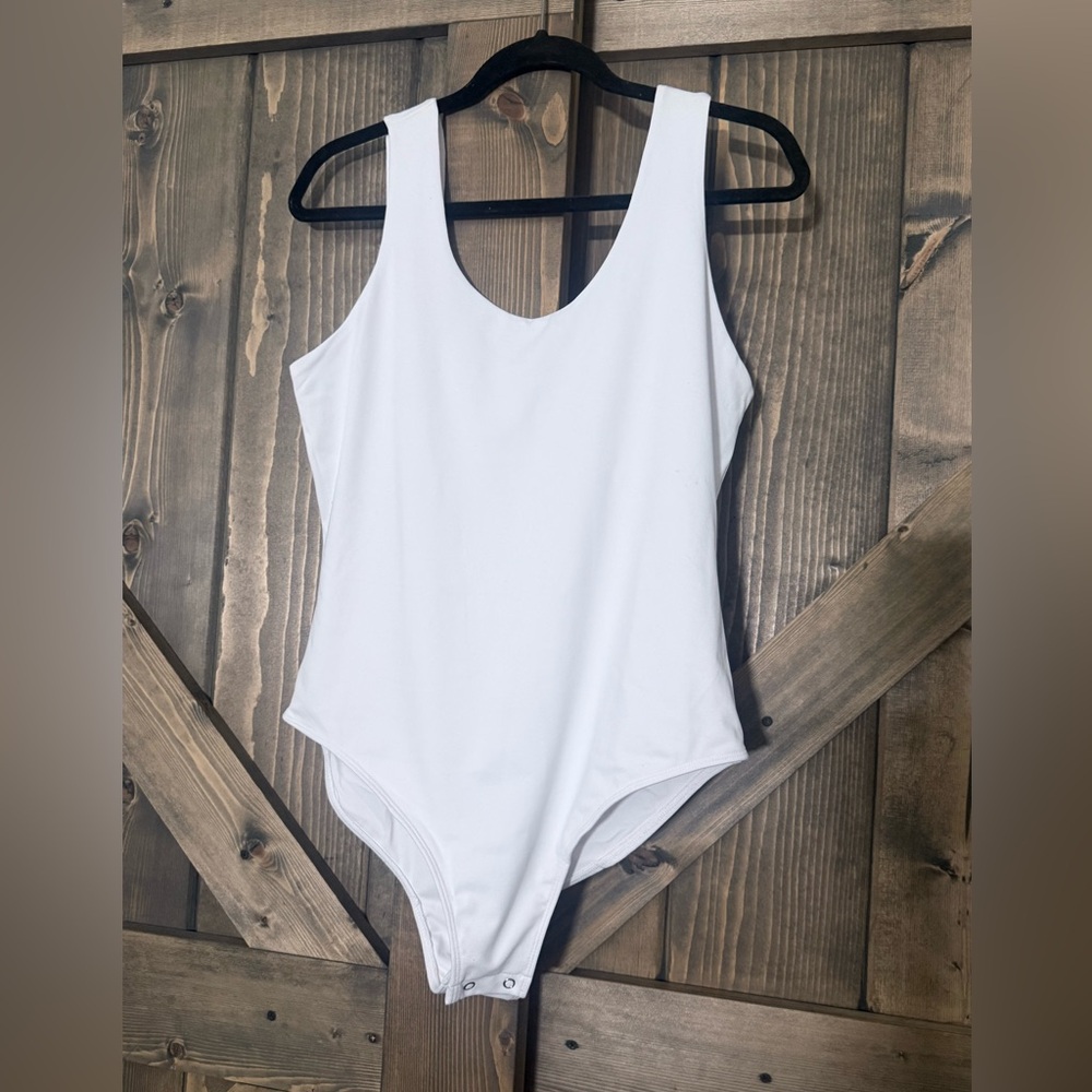 Time and Tru White Bodysuit